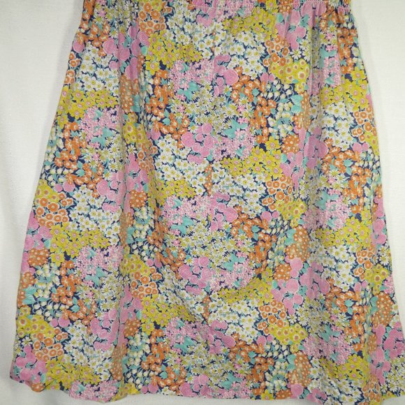 Women's Size Large Floral Retro A-Line Knee Length Skirt, Pockets - Picture 9 of 10